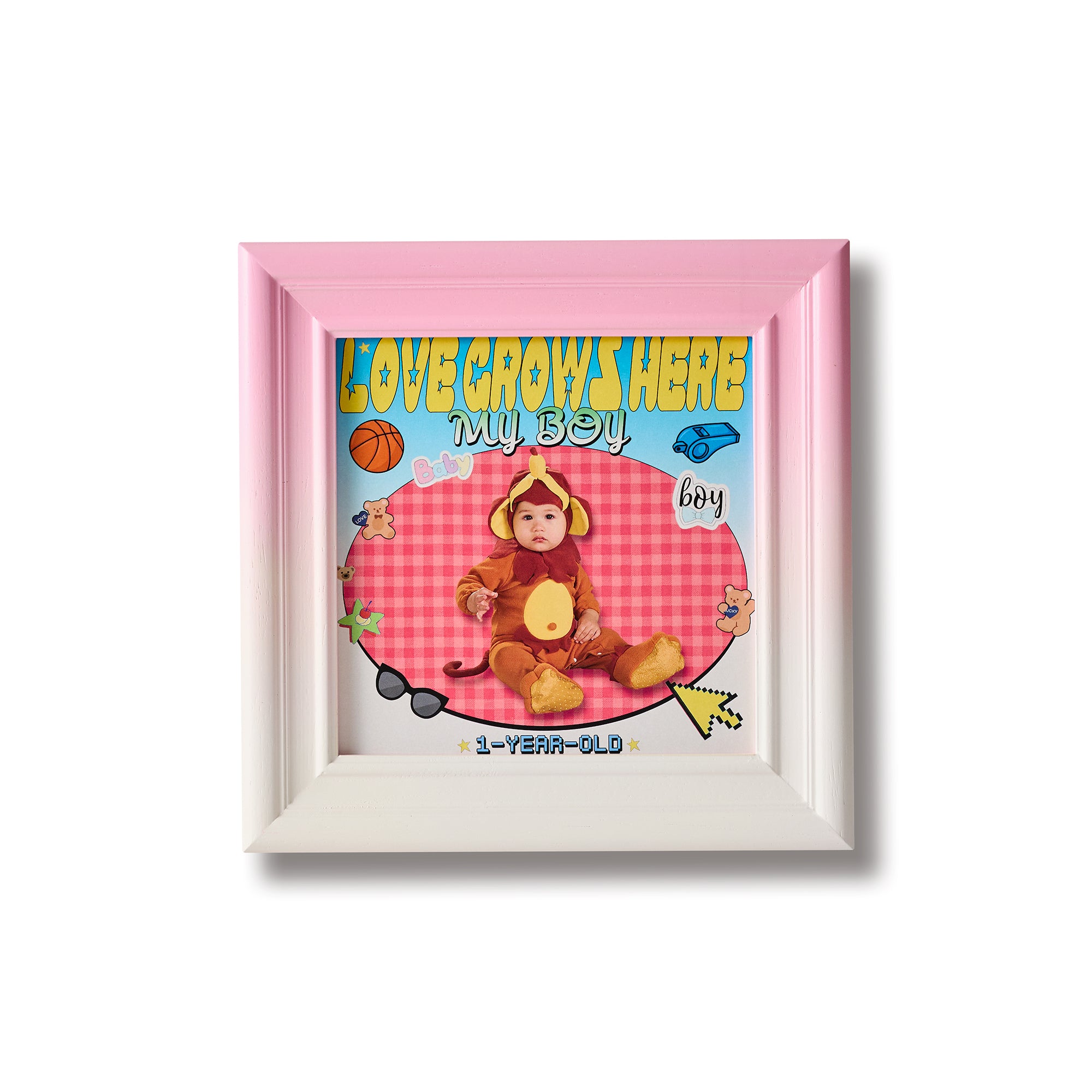 Family and child C - Pink lines