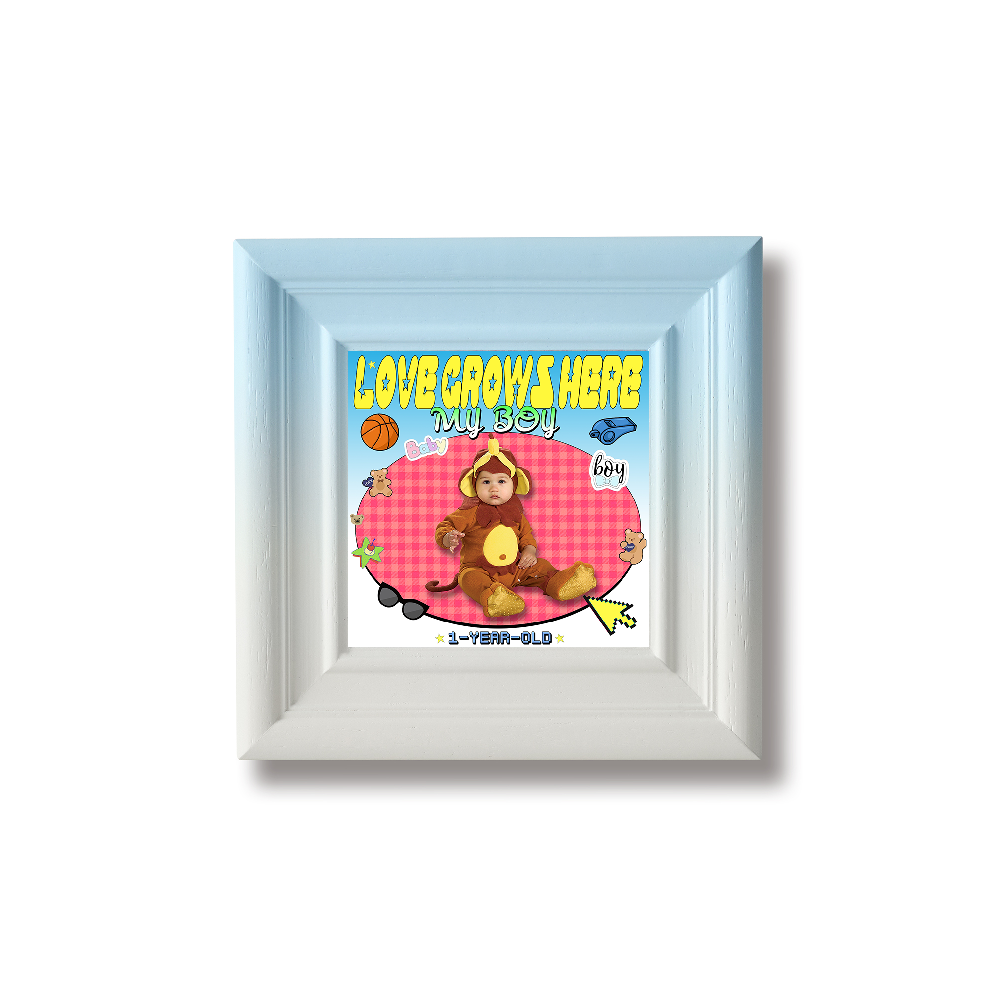 Family and child A - Blue line