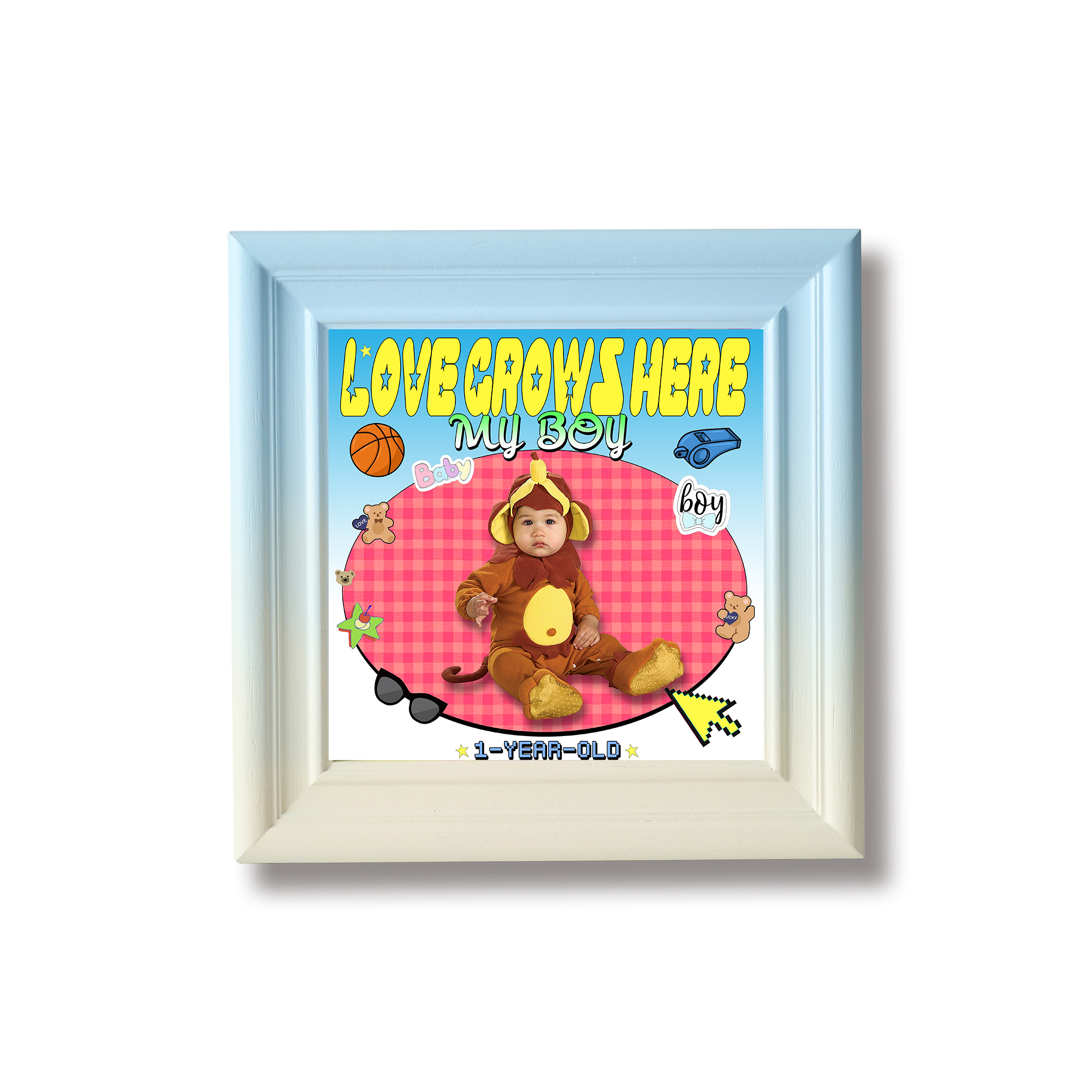 Family and child A - Blue line