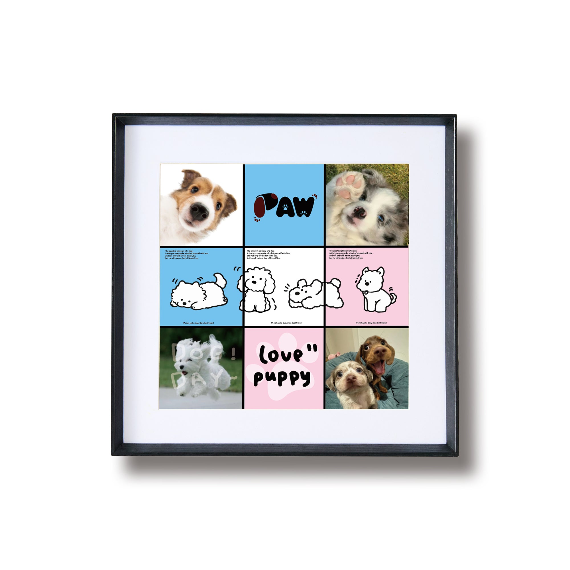 Minimalist Series - Black Frame Lines - 11x11