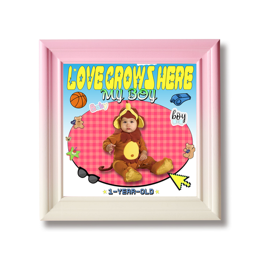 Family and child C - Pink lines