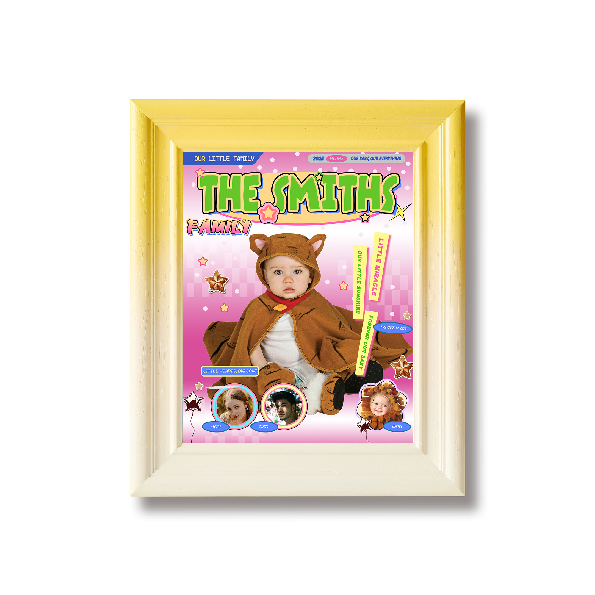 Family and child A - Yellow lines