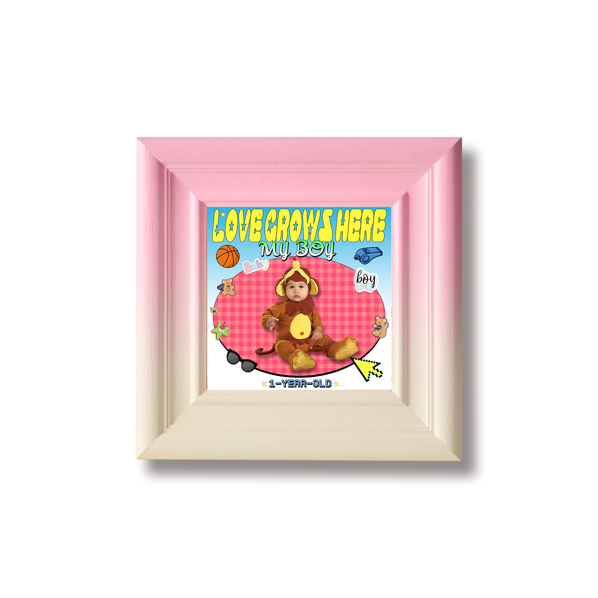 Family and child C - Pink lines