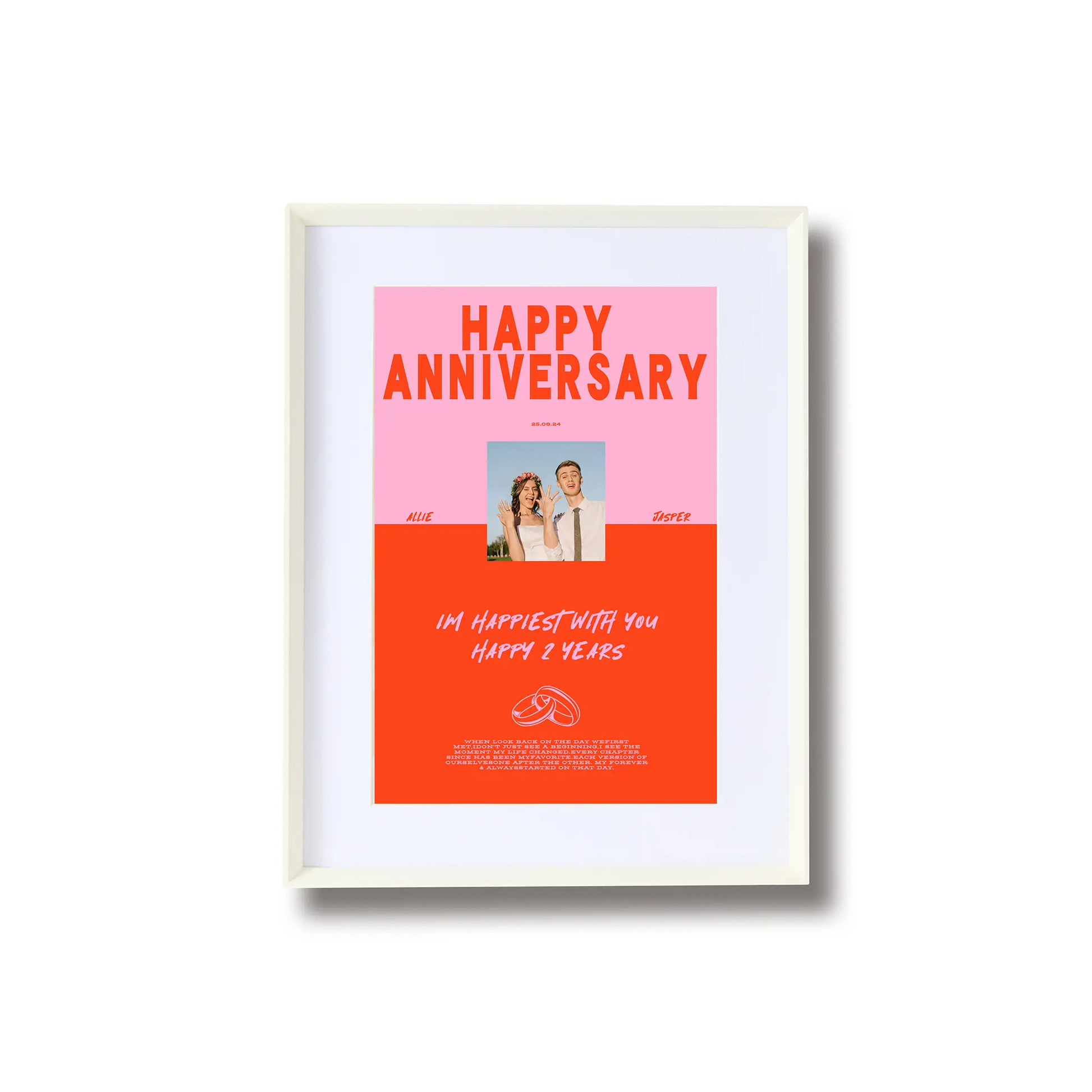 A love story in pink and orange.-10x15 Framzoo