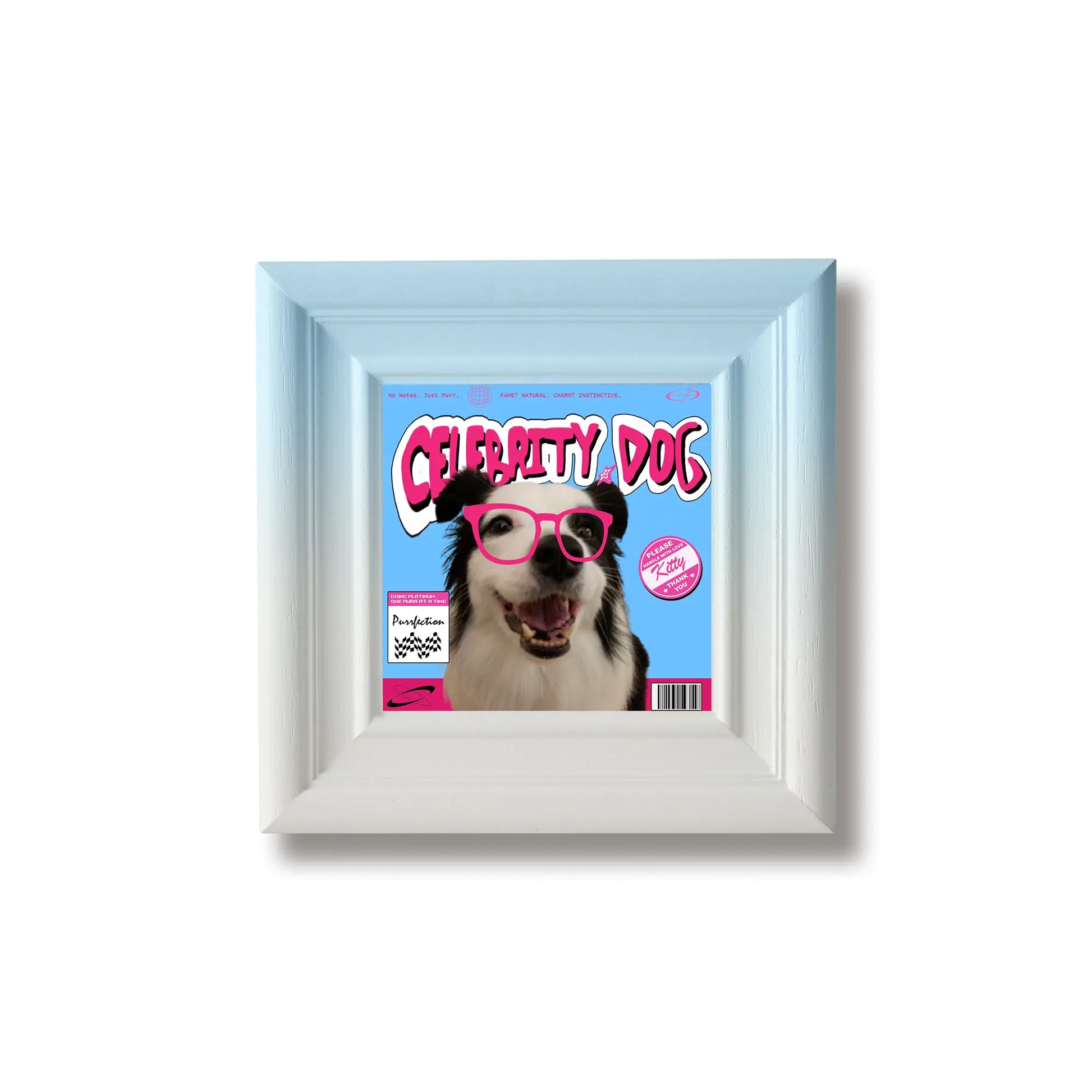 Playful dog - Blue lines Framzoo