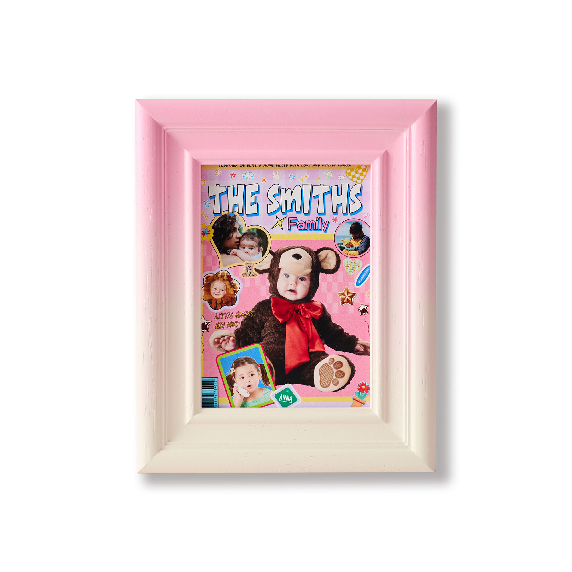 Family and child B - Pink lines