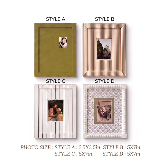 Vintage Farmhouse Picture Frame Set of 4 | Gallery Wall Frame Collection | Rustic Wood Photo Frames | 2.5x3.5 to 5x7 Inch | Boho Farmhouse Home Decor | Housewarming Gift Idea Framzoo